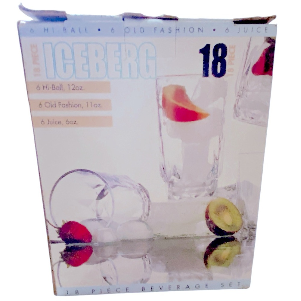 BNIB ICEBERG 18 PIECE BEVERAGE SET - 18 pcs Drinkware Set